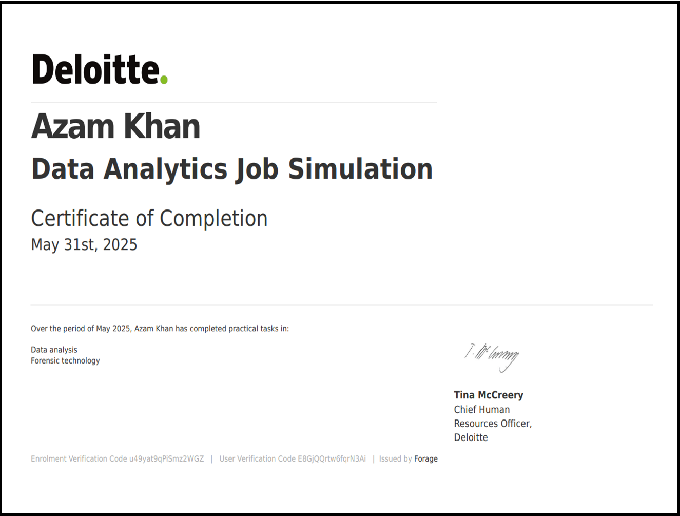 Deloitte Data Analytics Certification